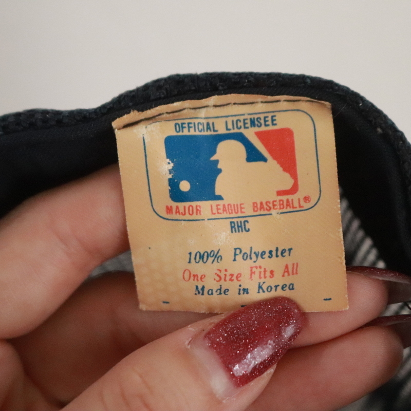 CAP24 80sビンテージ メッシュキャップ■1980年代製 MLB NYヤンキース ネイビー hat ハット 帽子 キャップ 古着 アメカジ ストリート 90s_画像7