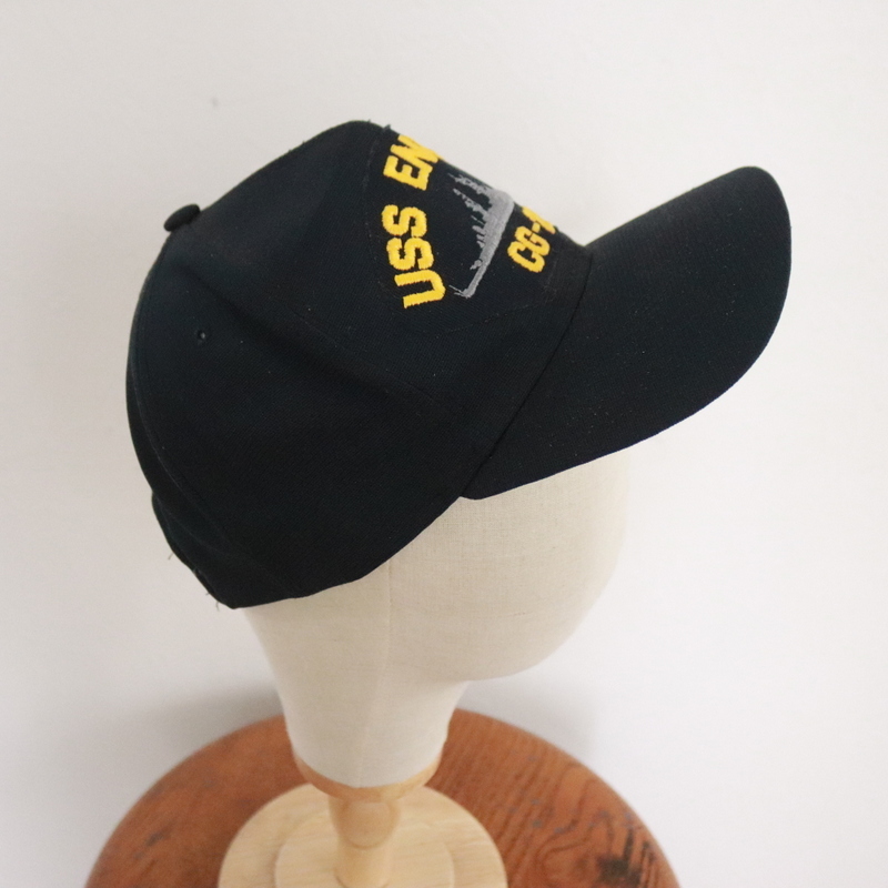 CAP25 80sビンテージ ベースボールキャップ USS USA製■1980年代製 刺繍 ネイビー ハット hat 帽子 キャップ 紺 古着 アメカジ ストリート_画像2