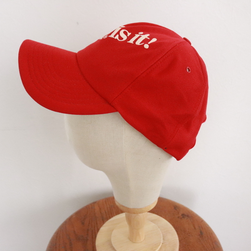 CAP29 80sビンテージ ParkAVENUE ベースボールキャップ USA製■1980年代製 ハット hat 帽子 キャップ レッド 赤 古着 アメカジ ストリート_画像4
