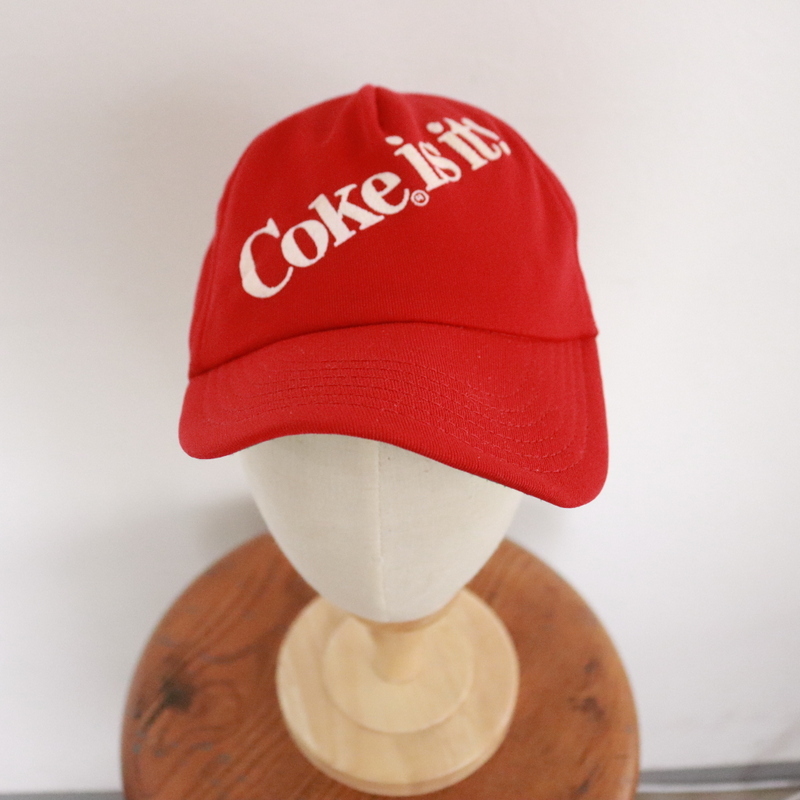 CAP29 80sビンテージ ParkAVENUE ベースボールキャップ USA製■1980年代製 ハット hat 帽子 キャップ レッド 赤 古着 アメカジ ストリート_画像1