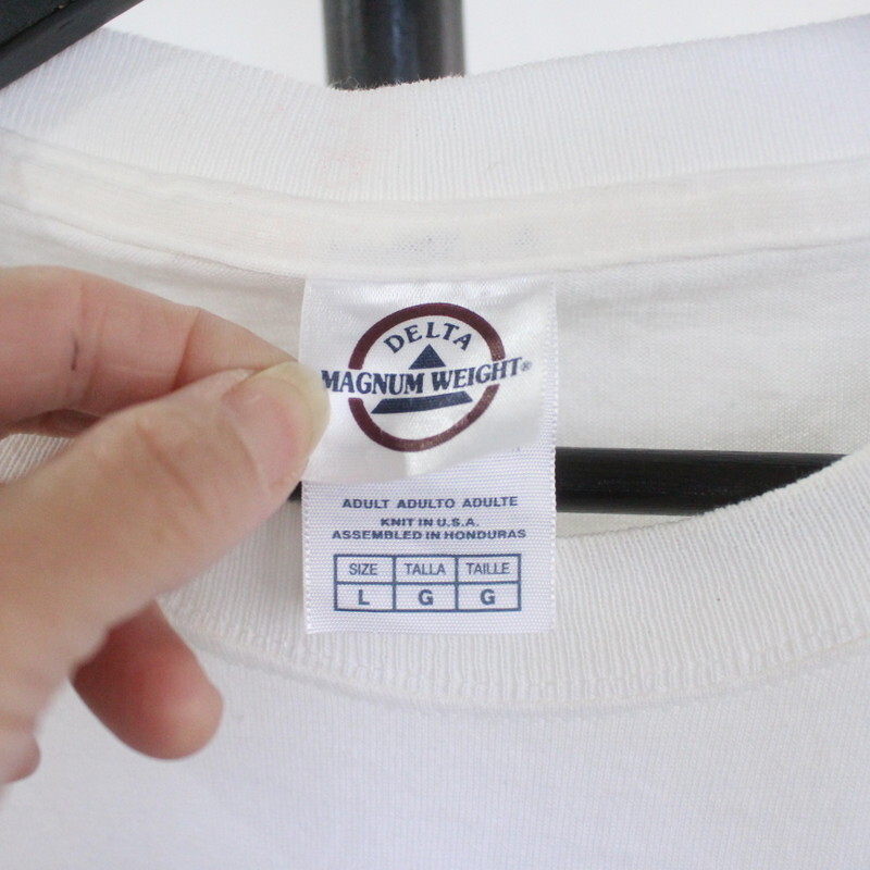 O541 2006年製 DELTA MLB プリント 半袖 Tシャツ■00s 表記Lサイズ ホワイト タイガース カージナルス 古着 アメカジ トップス 野球_画像3