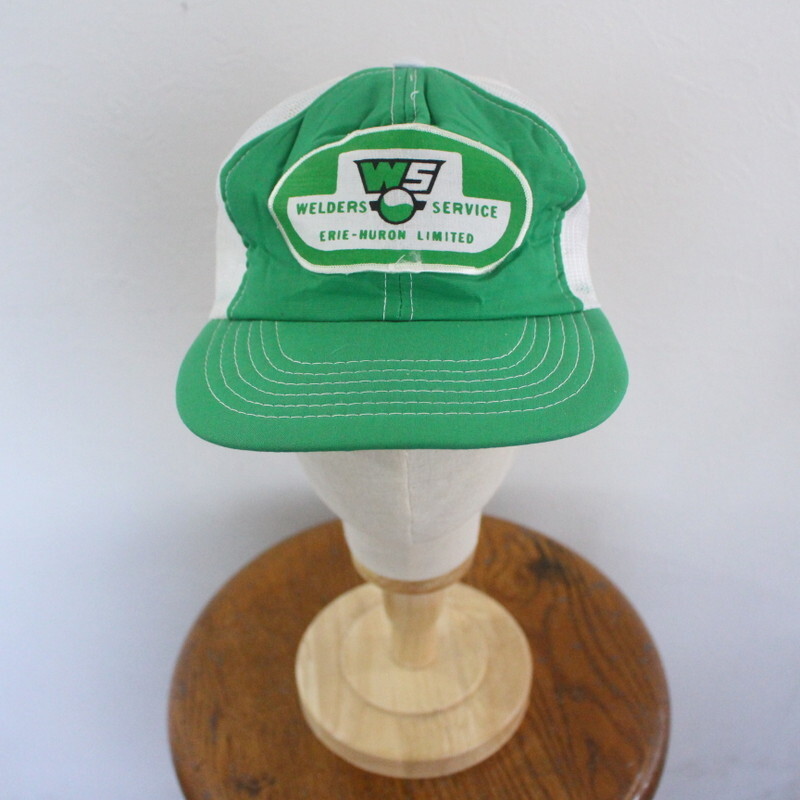 CAP61 90sビンテージ WELDERSSERVICE メッシュキャップ■1990年代製 表記7 グリーン 緑 hat ハット 帽子 古着 古着卸 オールド 激安 希少_画像1