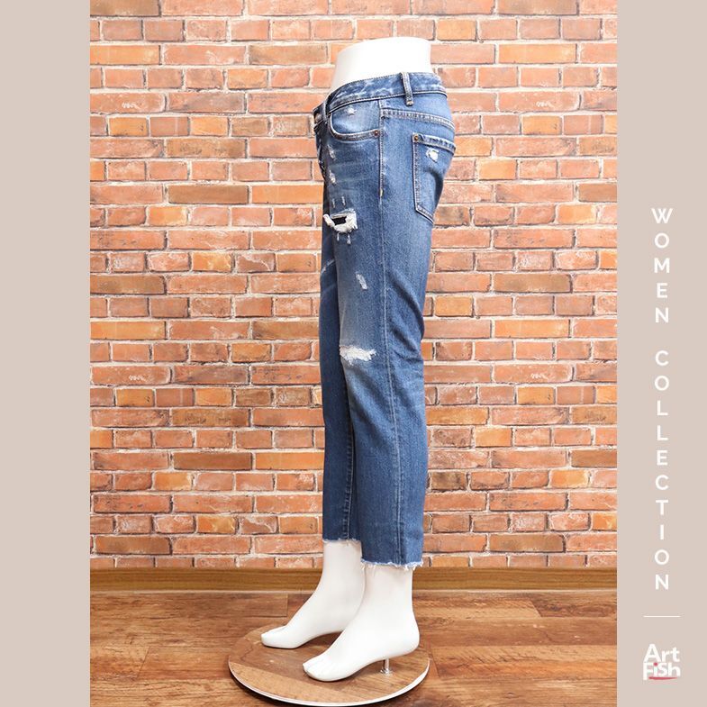 1円/春夏/DSQUARED2/IT38サイズ/S73LA0256 デニムパンツ JENNIFER CROPPED JEAN イタリア製 ディースクエアード 新品/青/ブルー/iy320/の画像2