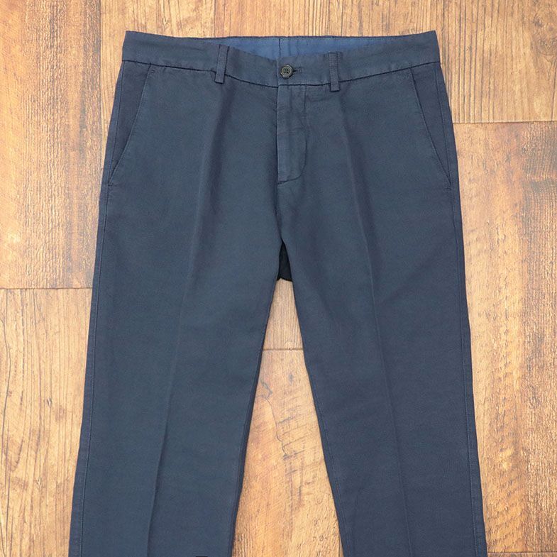 1 jpy / spring summer /Faconnable/56 size / beautiful legs chino pants Kiyoshi . cotton flax plain Basic 5 pocket jacket bread product . new goods / navy blue / navy /if259/