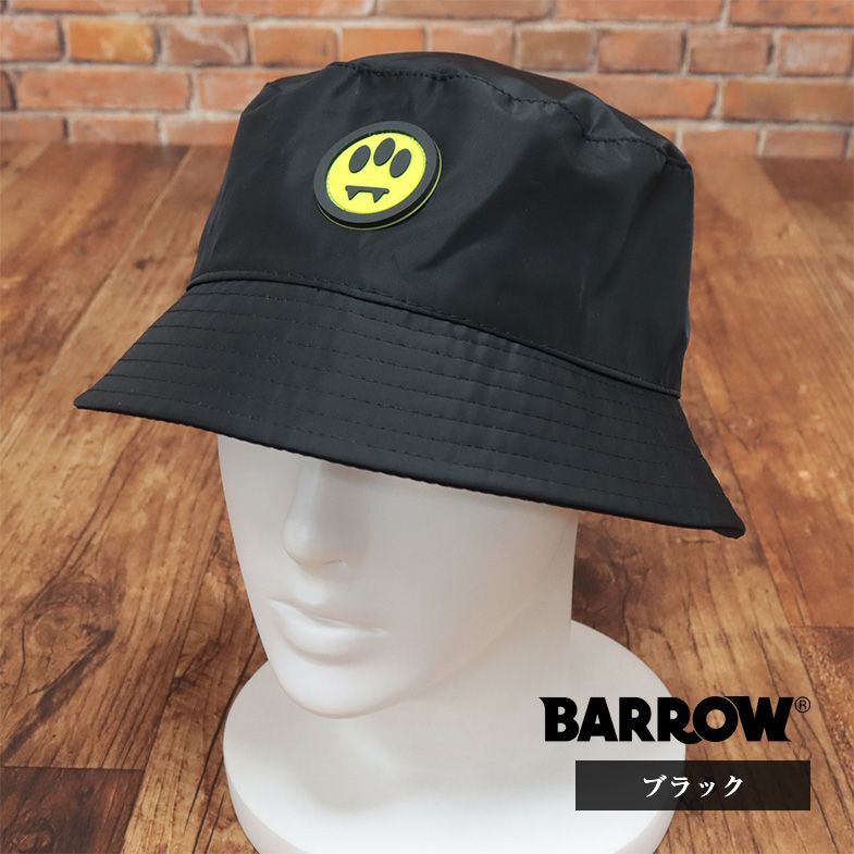 BARROW/フリーサイズ/バケットハット 034118 撥水◎ ロゴ ワンポイント 男女兼用 帽子 ストリート 新品/黒/ブラック/ib233/_画像1