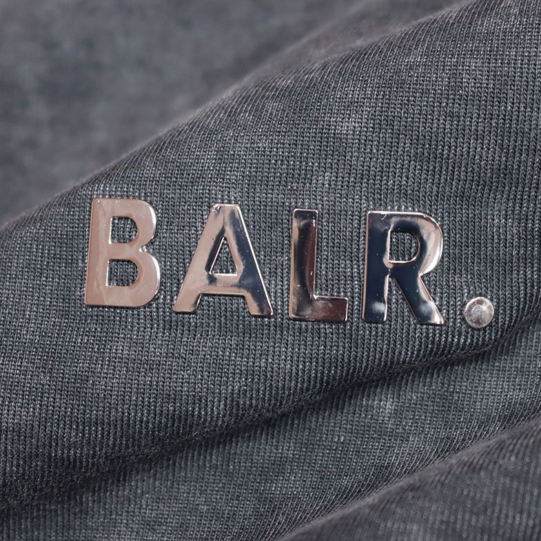 BALR./XSサイズ/丸首Tシャツ B1112.1051 Q-Series Straight T-shirt ロゴ プレート 伸縮性◎ ヨーロッパ製 半袖 新品/ダークグレー/ib249/_画像5