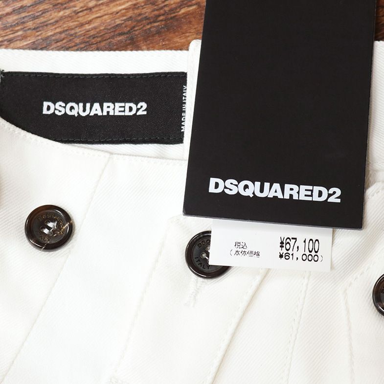 1円/春夏/DSQUARED2/IT38サイズ/S75MA0777 タイトスカート イタリア製 インポート ディースクエアード 新品/白/ホワイト/iy276/_画像5