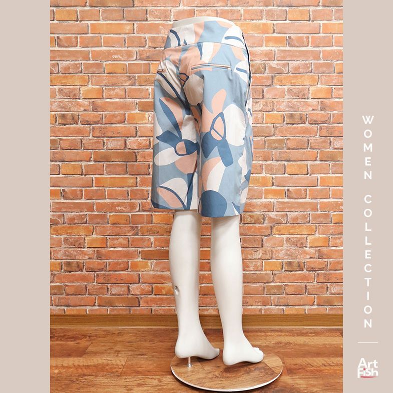 1 jpy / spring summer /eleventy/IT42 size / geo me Trick print shorts Italy made imported car eleven ti new goods / blue / blue /iz338/