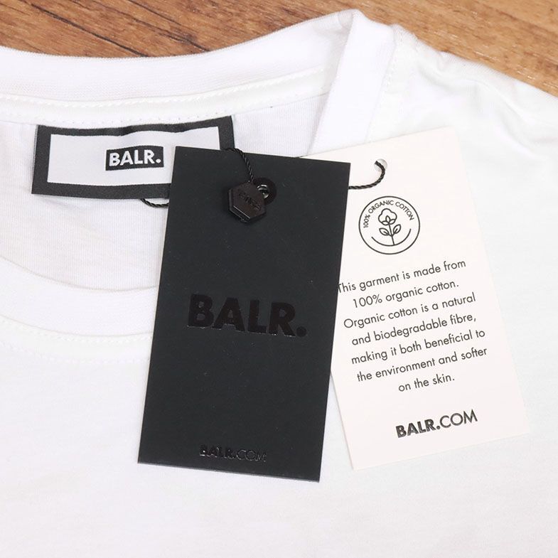 2023SS/BALR./XS size / T-shirt B1112.1048 Brand Straight T-shirts Bright Logo Europe made short sleeves new goods / white / white /ib248/