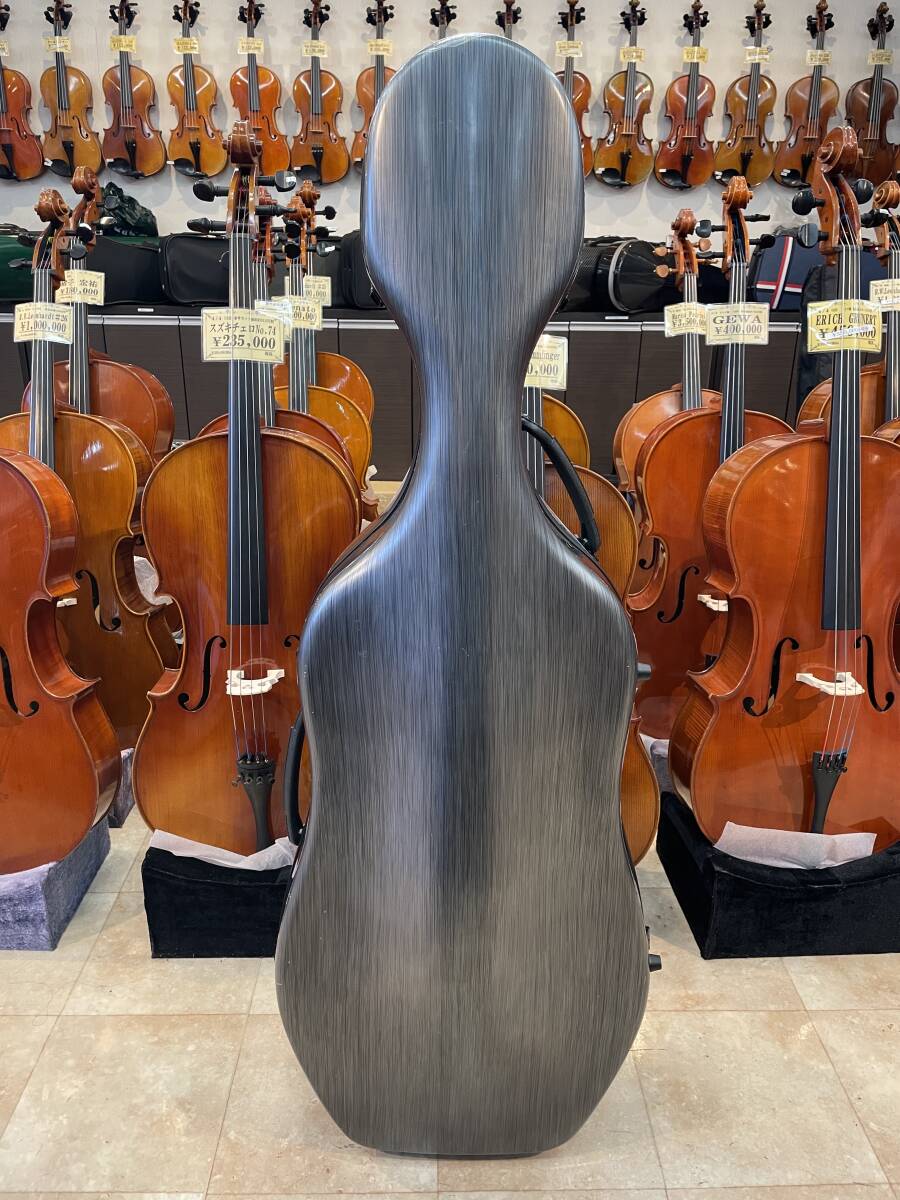  contrabass case [ musical instruments shop exhibition ]* new goods * contrabass hard case 4/4 size for metal gray new color! is light to the carrying . very convenience!