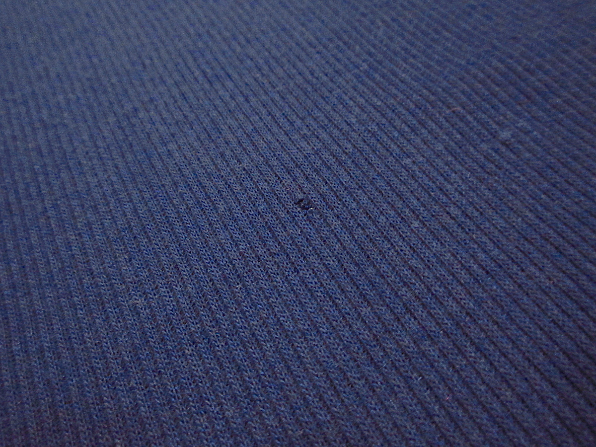  Vintage 70\'s* half Zip ribbed long sleeve T shirt navy blue size L*240512m5-m-lstsh tops men's old clothes 