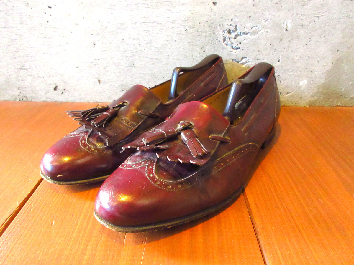 ビンテージ●Salvatore Ferragamoタッセルローファーsize 10 1/2D●240514k1-m-lf-285cmフェラガモ革靴メンズ_画像1