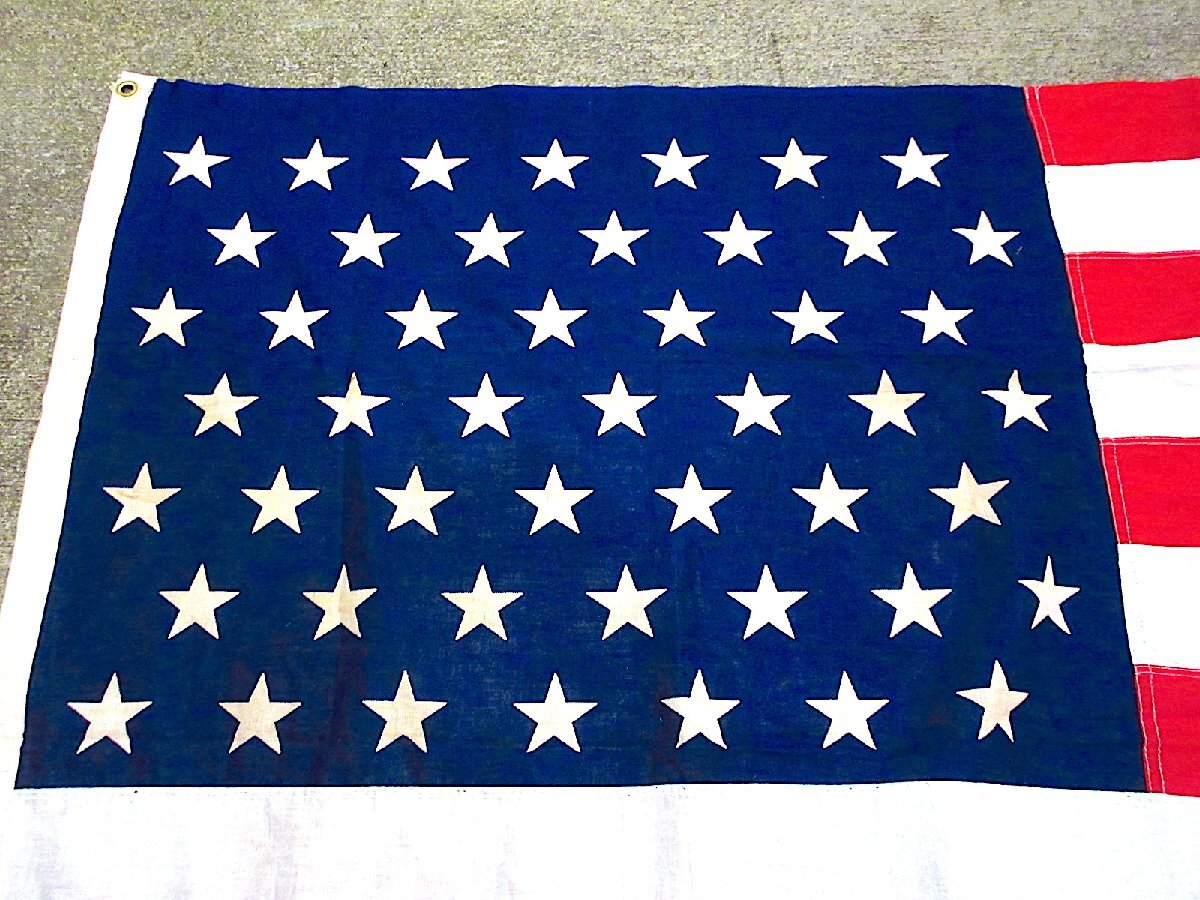 ビンテージ50's●49星アメリカ星条旗size約88cm ×約149cm●240516c8-sign 1950s国旗フラッグ49スターインテリア_画像3