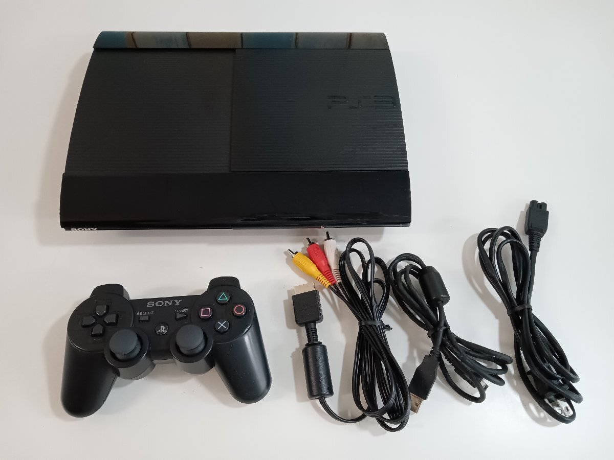 SONY PlayStation3 PS3 チャコール・ブラック 500GB CECH-4000C 本体 動作確認済み ユーズド_画像3