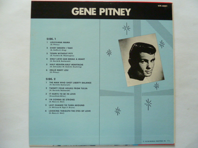 ★VOCAL■ジーン・ピットニー / GENE PITNEY■ルイジアナ・ママ ／ ジーン・ピットニー　■非情の町　リバティ・バランスを撃った男_画像2