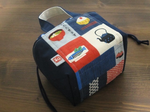 * hand made * Mt Fuji . japanese Japanese food!(^^)! Mini lunch bag rice ball onigiri pouch! pouch bag Mini bag lovely!(^^)! peace pattern pouch pouch 