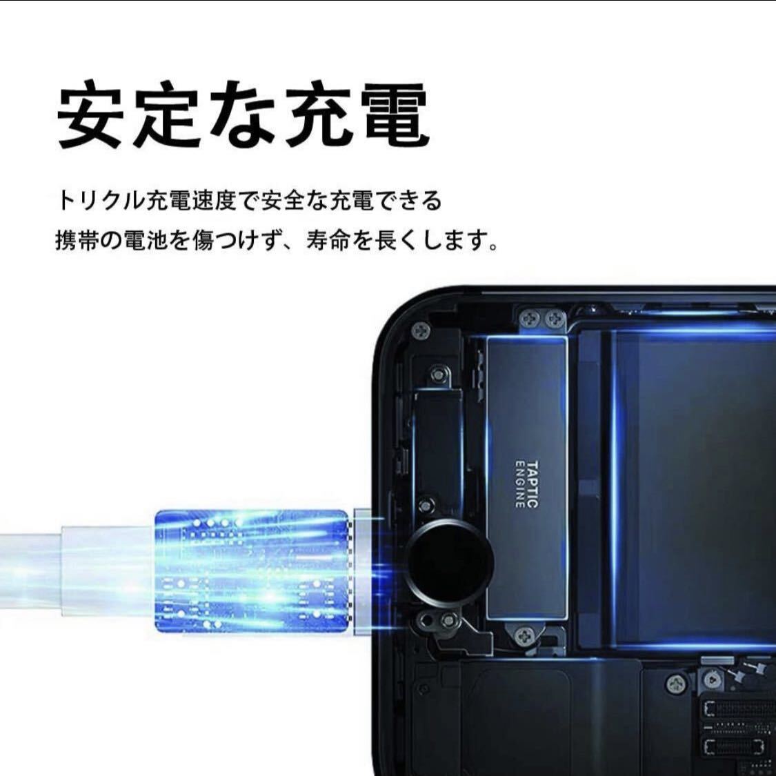 iPhone 純正 2本セット 2m 充電ケーブル ライトニング アップル充電器USB Apple 箱入り の画像4