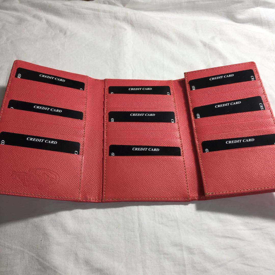 オリジナルカードケース 牛革 無双 カード30枚 ピンク_画像2