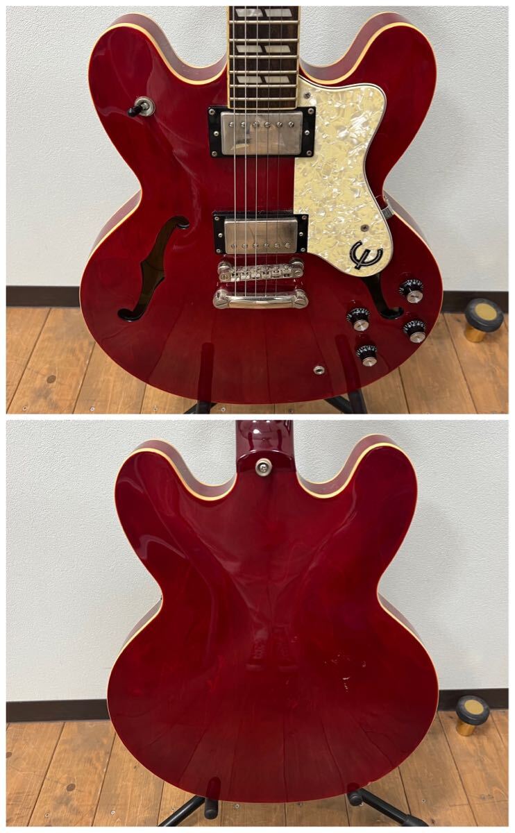 Epiphone エピフォン Riviera II CH リヴィエラ2 リビエラ2 エレキギター ソフトケース付 音出確認済 現状品_画像4