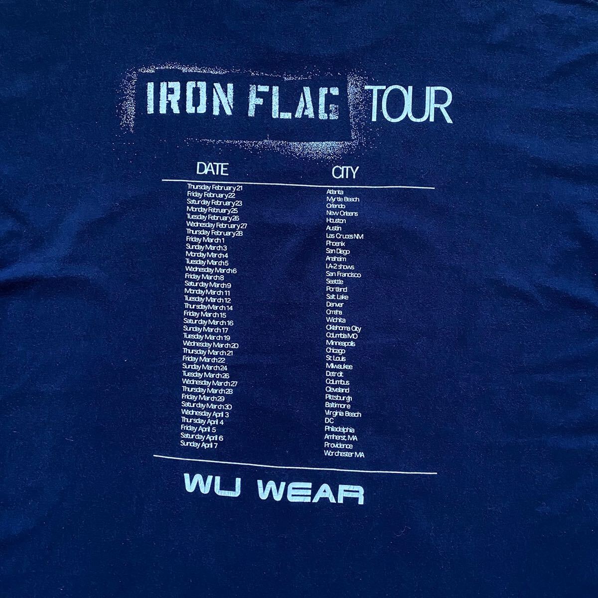 90s ビンテージ ウータン クラン WU TANG FLAG TOUR Tシャツサイズ 2XL_画像4