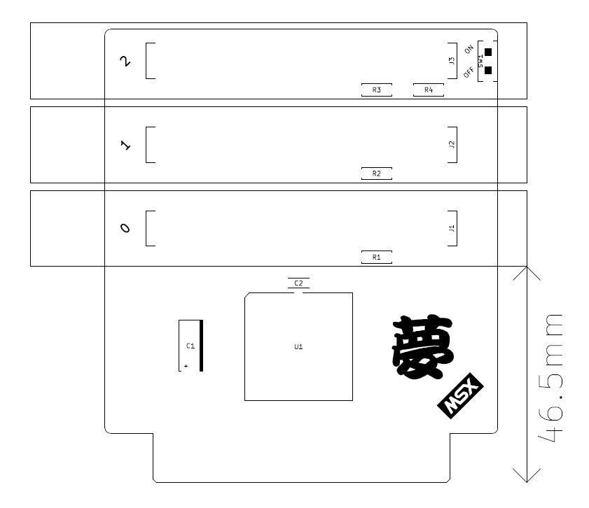 [... color ][ dream glue b]. [ Thai knee reverse side slot ]MSX for 3 slot enhancing board [ dream ] all parts set 