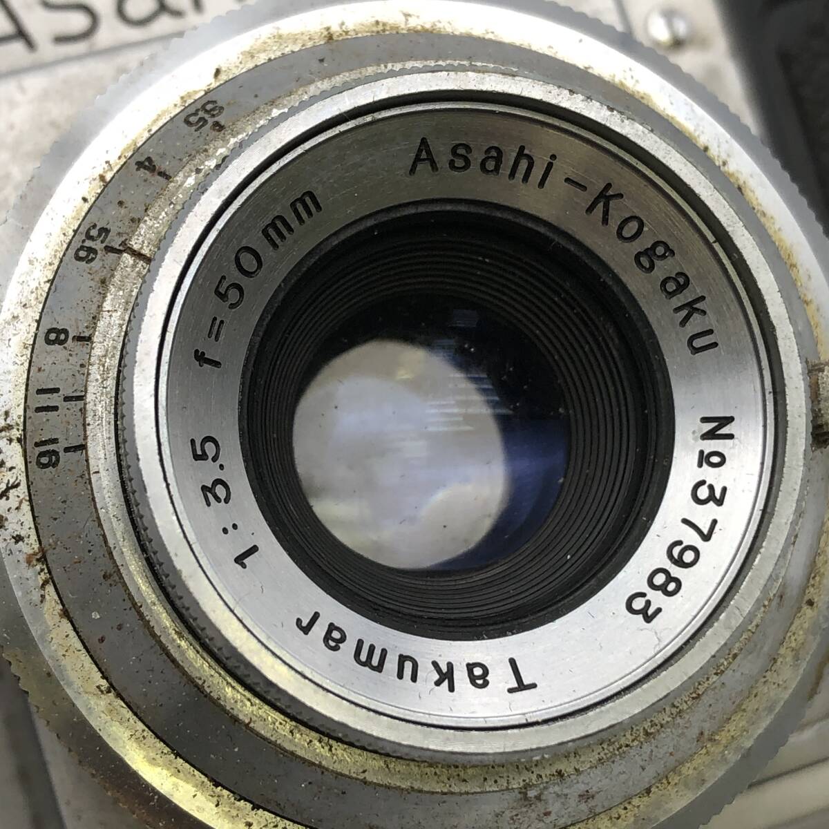 0503-1M☆ Asahiflex Takumar 50mm F3.5 レンズセット 動作未確認 現状品 No.34832 ヴィンテージ 雰囲気系 ジャンク_画像6