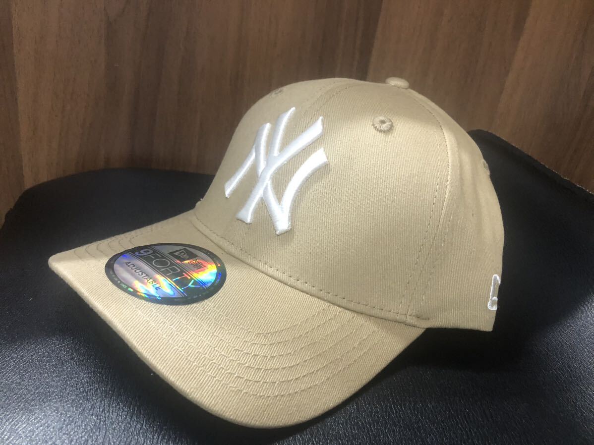 ニューエラ ニューヨークヤンキース NY キャップ　帽子　ベージュ　Beige CAP NEW ERA 男女用　フリーサイズ_画像2