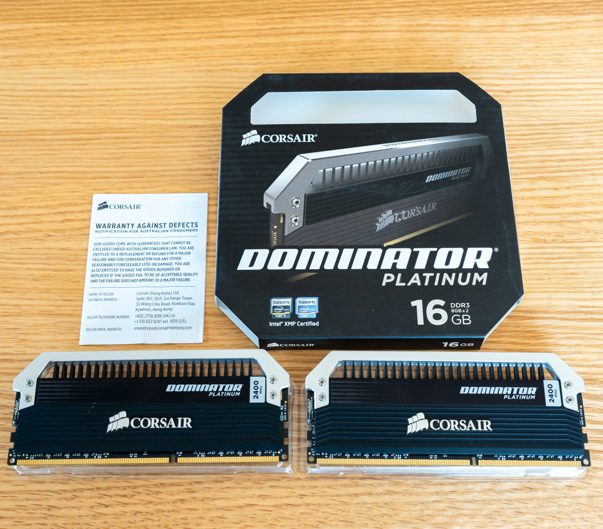 DDR3メモリ 8GB(4GB2枚組) Corsair DOMINATOR PLATINUM CMD16GX3M2A2400C10 [DDR3-2400 PC3-19200]_画像1