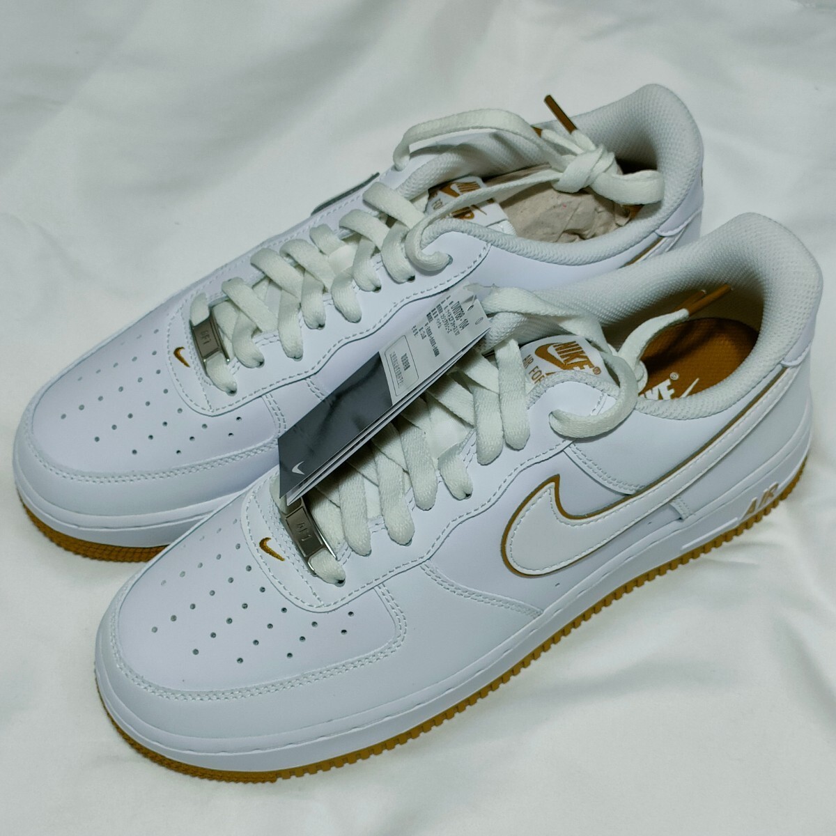 新品 27.0cm NIKE ナイキ エアフォースワン エアーフォースワン AIRFORCE1 07 Nike Air ホワイト 白 ローカットスニーカー DV0788-104の画像2