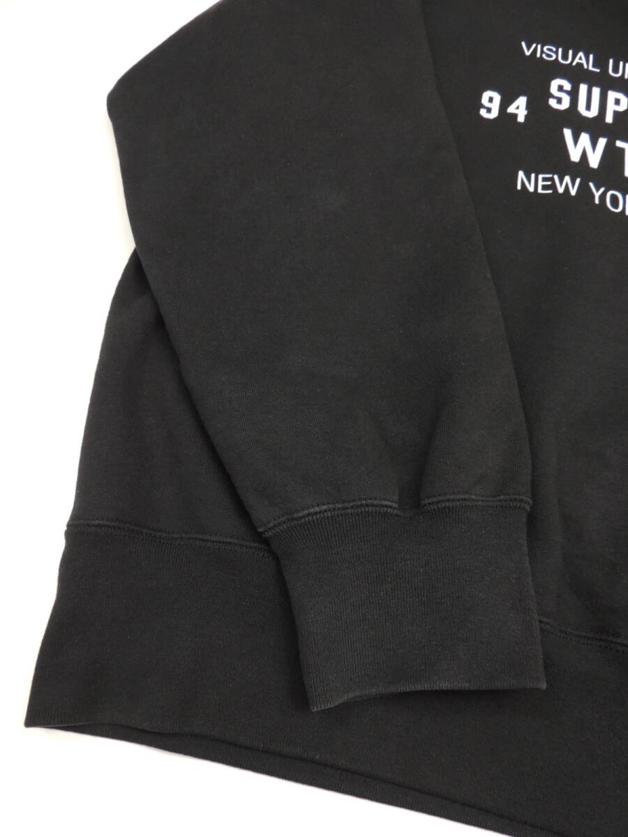 ★ XLサイズ 21AW Supreme × WTAPS Crewneck Sweatshirt Black ダブルタップス コラボ クルーネック スウェット 黒 ブラック X-LARGE_画像8