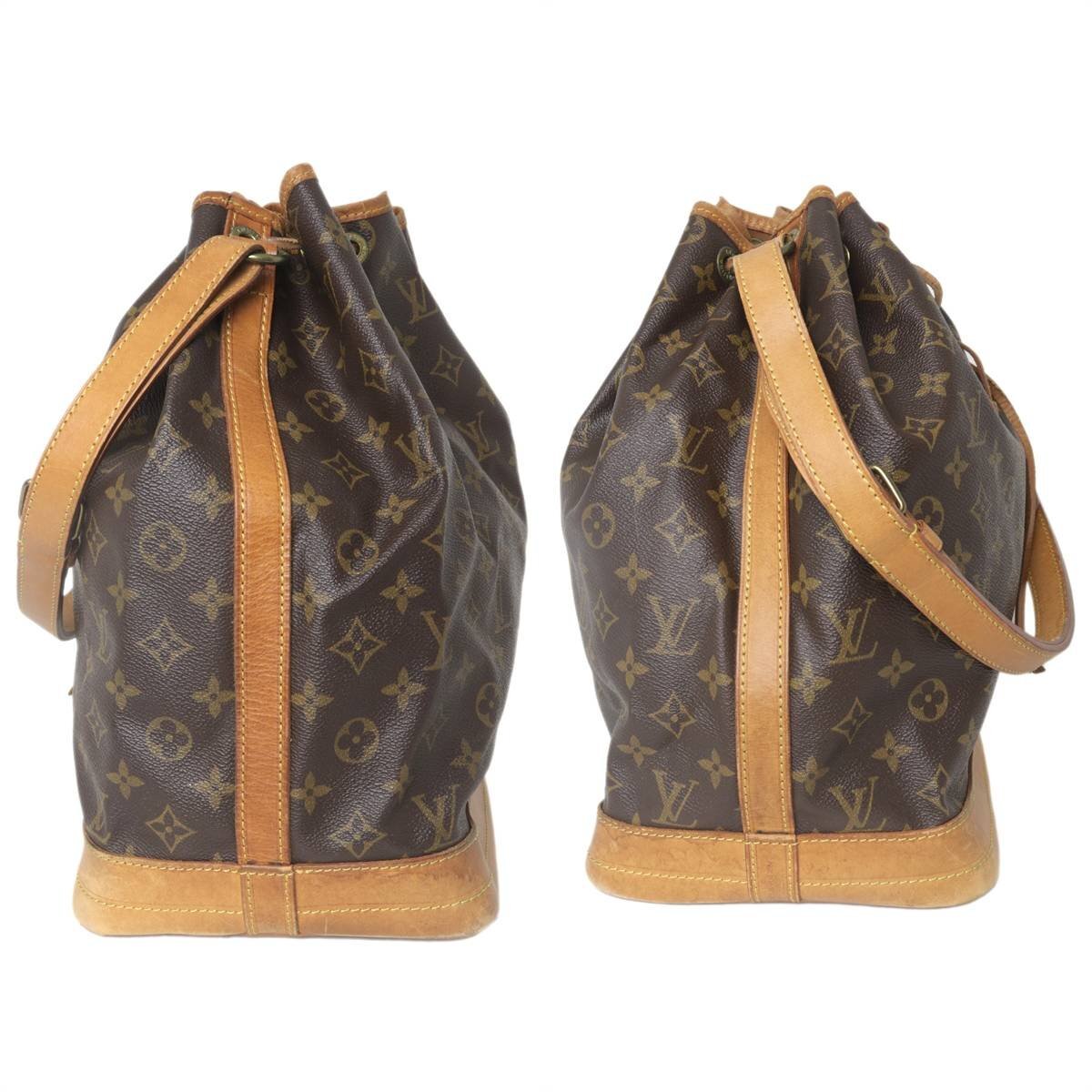 【中古】 LOUIS VUITTON ルイヴィトン ノエ ワンショルダーバッグ モノグラム ブラウン M42224 AR9002 NT BCランク_画像4