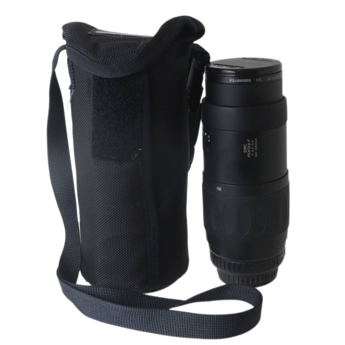 【中古】 PENTAX ペンタックス smc PENTAX-F F4.5-5.6 100-300mm 望遠ズーム 前後キャップ ソフトケース(S80-160) NT Cランク_画像1