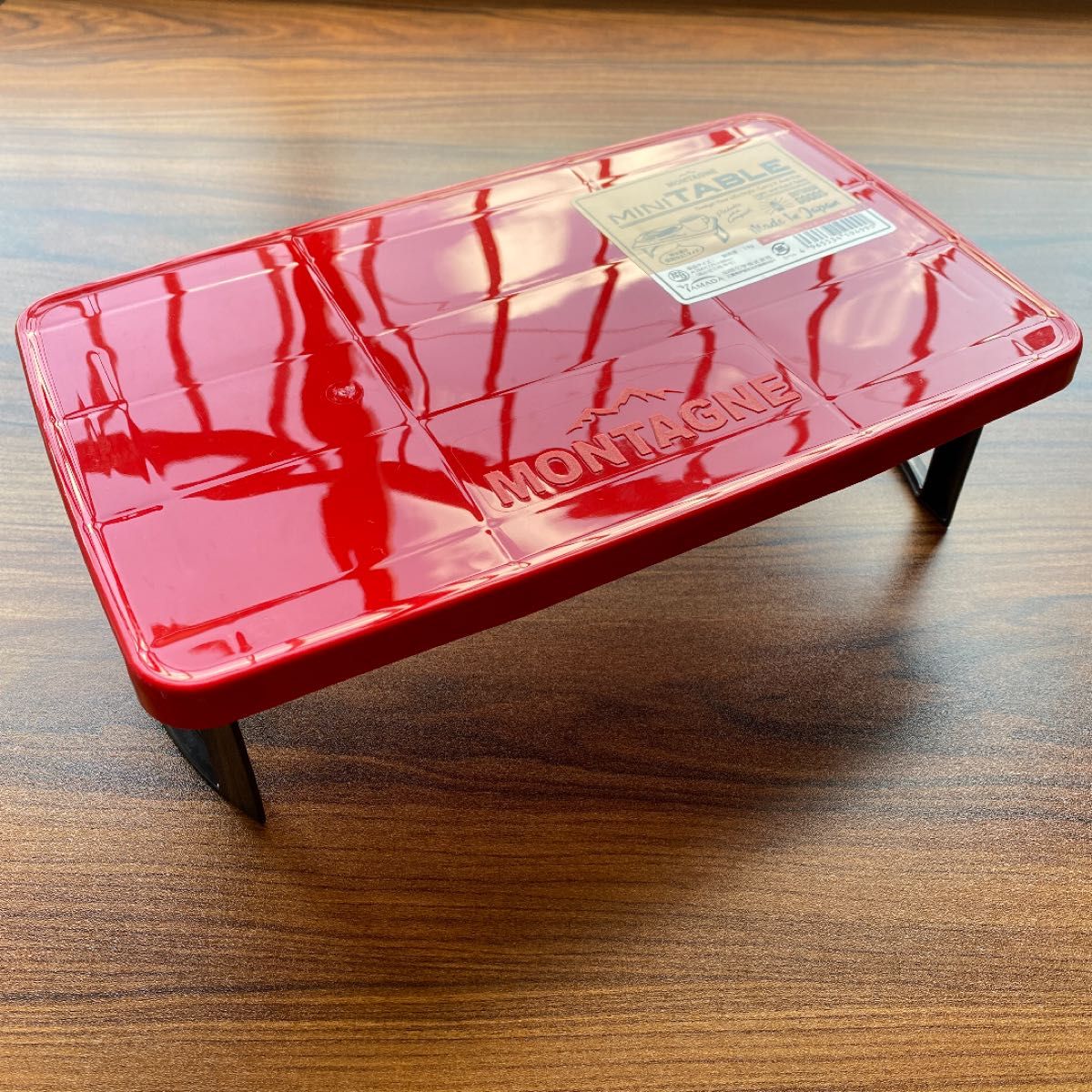 【新品】ミニテーブル アウトドア キャンプ 小物置き 折り畳みテーブル 赤