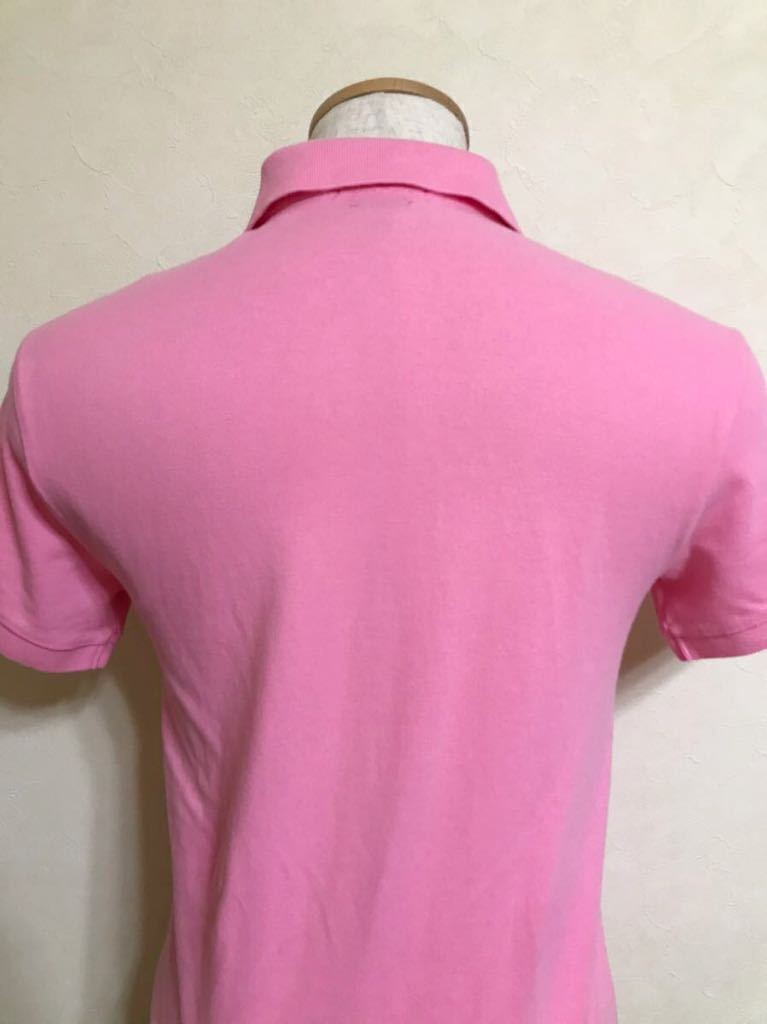 【良品】 Polo Ralph Lauren ポロ ラルフローレン スリムフィット 鹿の子 ポロシャツ トップス サイズS 半袖 ピンク170/92A_画像4