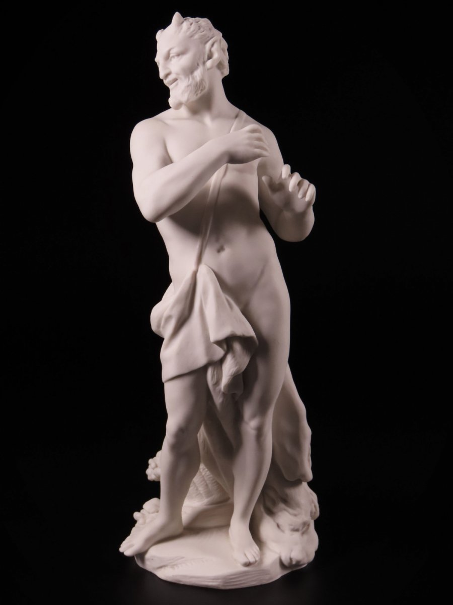 【晃】幻の陶磁器 フランス王立窯 SEVRES セーブル 最上位作品 白磁人形 『デビル』 置物 高27cm オーガ サタン 悪魔 鬼 西洋美術の画像3