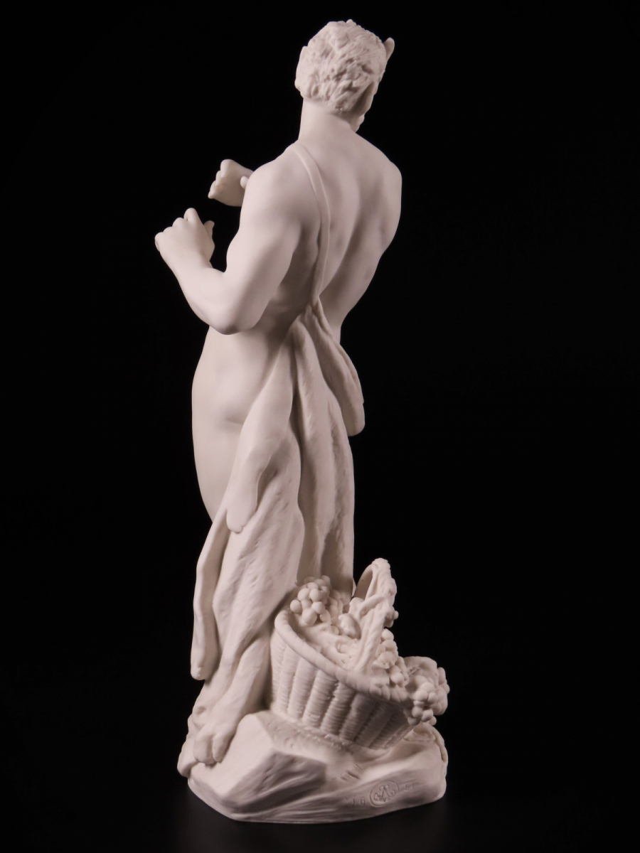 【晃】幻の陶磁器 フランス王立窯 SEVRES セーブル 最上位作品 白磁人形 『デビル』 置物 高27cm オーガ サタン 悪魔 鬼 西洋美術の画像5