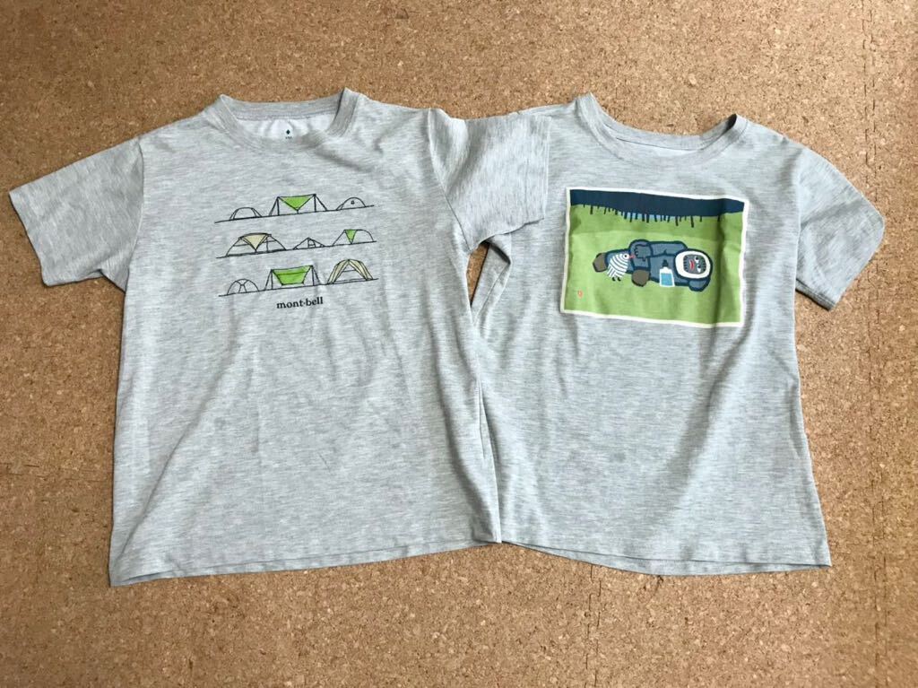 mont-bellモンベル☆キッズ子供Tシャツ2枚セットXS150の画像1