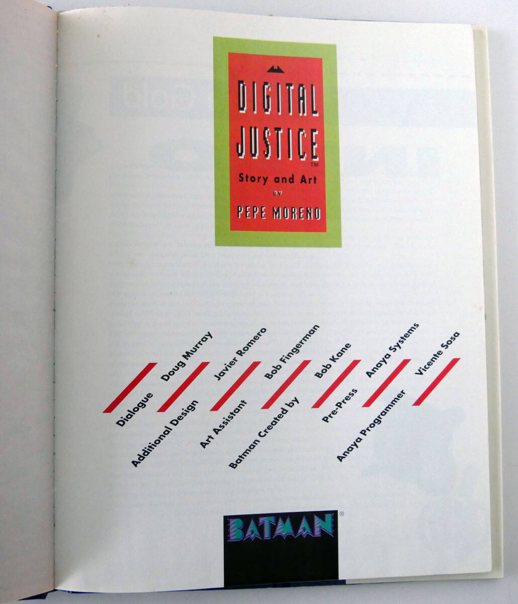 DC BATMAN DIGITAL JUSTICE by PEPE MORENO б/у книга@(Computer Generated) компьютер .... первый. American Comics 