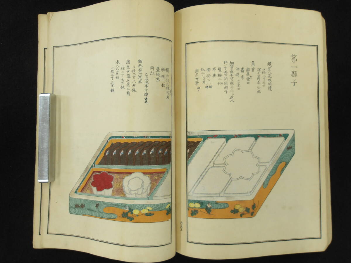 木版★丹鶴図譜　文部　調度部　2冊★元禄十七年兵部卿文仁親王跋★岡田屋嘉七/中屋徳兵衛★_画像8