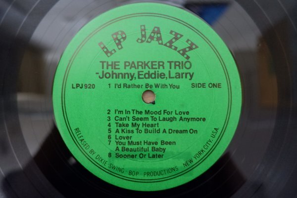 W3-044＜LP/US盤/美盤＞THE PARKER TRIO / Johnny, Eddie, Larry_画像4