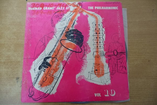 W3-295＜10inch/US盤＞ Norman Granz' Jazz At The Philharmonic Vol.10の画像1