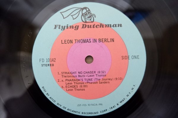 W3-324＜LP/US盤/美盤＞ Leon Thomas With Oliver Nelson / In Berlinの画像5