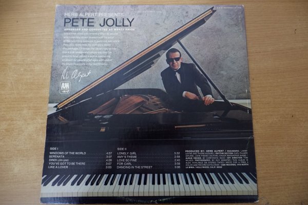 W3-349＜LP/US盤＞Pete Jolly / Herb Alpert Presents Pete Jollyの画像2