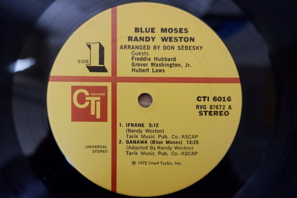 X3-010＜LP/US盤＞Randy Weston / Blue Moses_画像5