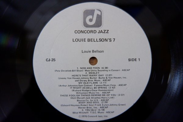 Z3-211＜LP/US盤/美盤＞Louie Bellson / Louie Bellson's 7 - Live At The Concord Summer Festival_画像4