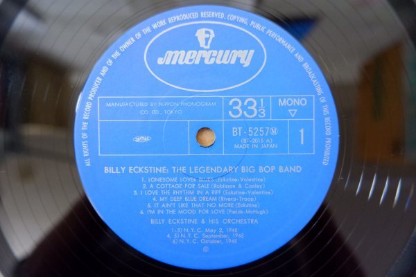 Z3-253＜LP/MONO/美盤＞ビリー・エクスタイン&ヒズ・ビッグ・バンド / THE LGENDARY BIG BOP BAND_画像4