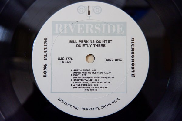 Z3-264＜LP/US盤/美盤＞Bill Perkins Quintet Featuring Victor Feldman / Quietly There_画像4