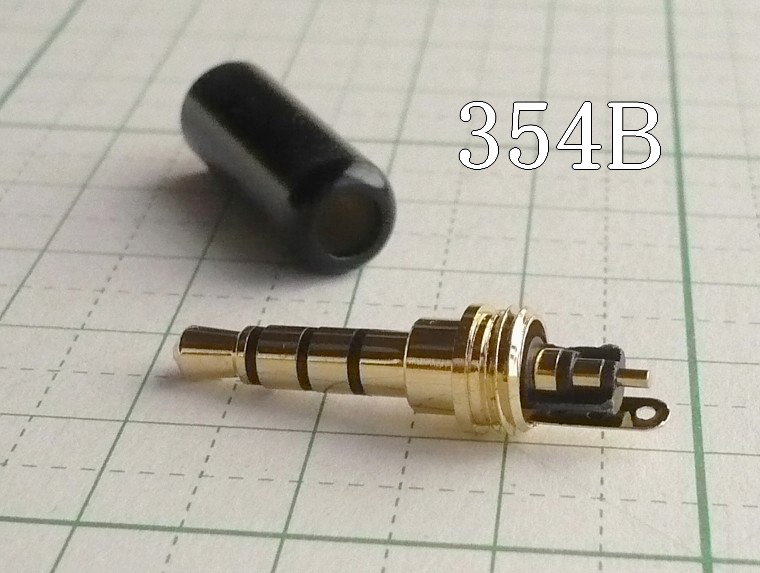 管理番号＝3J084　　　自作用　φ3.5mm　4極ミニプラグ　354B　金メッキ　1個　_画像5