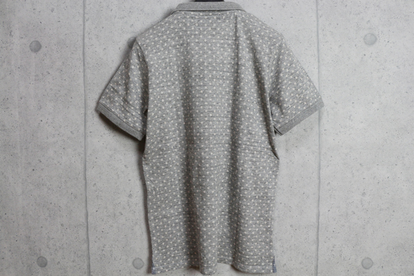 新品ポールスミス春夏上質ドット柄半袖ポロシャツM灰定価1.3万_画像3