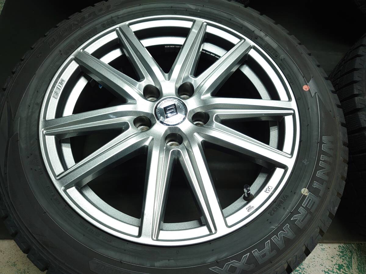 ★☆ 社外アルミ ダンロップ 215/55R17 クラウン カムリ マークX PCD114.3/+38 #23130 ☆★_画像2